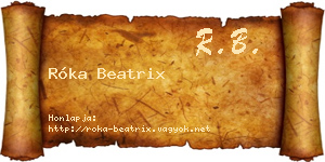 Róka Beatrix névjegykártya