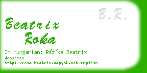 beatrix roka business card